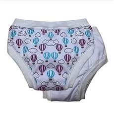 Kit 02 Cuecas/Calcinhas de treinamento para o desfralde premium - Estampa Balaozinho Branco