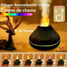 Difusor Aromatizador De Ambiente 8H Com Chama Sem Filtro Madeira Difusor De Óleo Essencial Para Casa