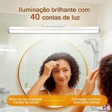 Luminária De Mesa Lâmpada De Led Abajur Luz De Maquiagem Para Espelho Recarregável Sem Fio Usb TD122