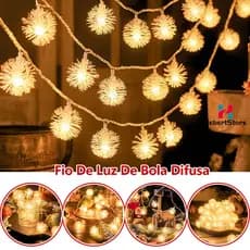Cordão Varal Fio De Luz Luminoso Pisca Pisca Natalina De Natal Para Sala Casa Festa 3m/6m USB LED Decoração