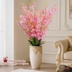kit c/10pcs de orquídea chuva pó, galhos artificial para arranjos, flores pra festa e casamento