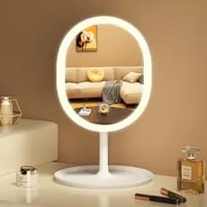 Espelho Para Maquiagem Touch Mesa Inteligente Com 3 Cores de Luz Led Portátil Ajustável