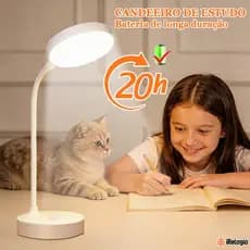 Luminária Led Sem Fio Lâmpada Abajur Recarregável Dobrável De Alta Qualidade Para Mesa Estudo