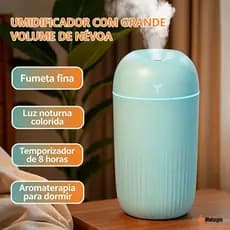Umidificador Difusor Aromatizador Portátil USB 420ML Led Purificador De Ar Casa Escritório Escola