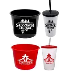 20 Kit cinema Stranger Things Balde de 1,5l e copo twister de 300 ml Personalizado