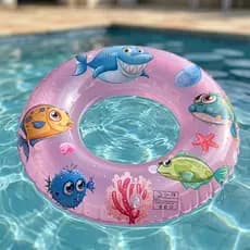 Boia Redonda 70cm Fundo do Mar Colorida – Piscina, Praia e Diversão