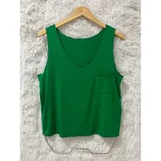 Regada Fru-Fru com Bolsa Gola V Casual Respirável Sem Mangas
