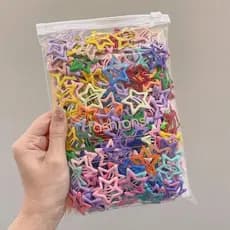 Kit 50 Peças Grampos De Cabelo Estrela Dopamina Cor Doce Para Mulheres Franja Lateral