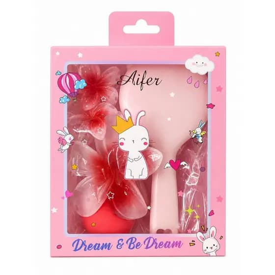 Kit  Feminino – Escova + Presilhas + Esponjinha
