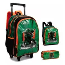 Kit Mochila Com Rodas Infantil: Mochila + Lancheira + Estojo