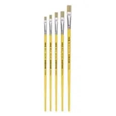 Kit 5 Pinceis Tigre Chato 815 Nº 2/4/6/8/10 Cerda Natural
