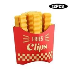 Prendedor Veda Embalagem Batata Frita Imã Geladeira  12 Unid.