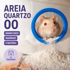 3Kg Areia de Quartzo Nº00 para Hamster e Roedores | Banho Seco Higiênico e Natural
