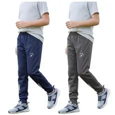 Kit 02 Calças Jogger Azul Marinho e Cinza Modelo Unissex Infantil - Pronta Entrega + Envio Imediato!