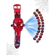Relógio Infantil Homem Aranha Projetor De 24 Imagens