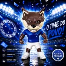 Boneco Mascote Oficial Cruzeiro Original Licenciado Raposa Colecionável