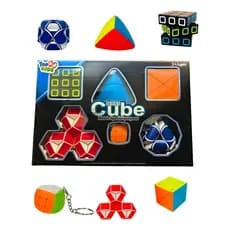 Kit 6 Cubos Magico Variado Jogo Desafio Raciocínio Logico  Anti-stress Interativo Profissional Speed Gold