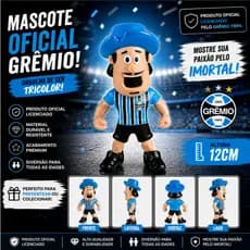 Boneco Mascote Oficial Grêmio Original Licenciado Colecionável