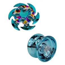 Kit Spinner + Yoyo Ioio Metal Anti Stresse Profissional Chaveiro Portátil Divertido