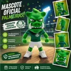 Boneco Mascote Oficial Palmeiras Original Licenciado Torcedor Infantil Porco