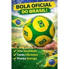 Bola de Futebol Brasil Amarela Verde Nº5 Oficial Alta Qualidade