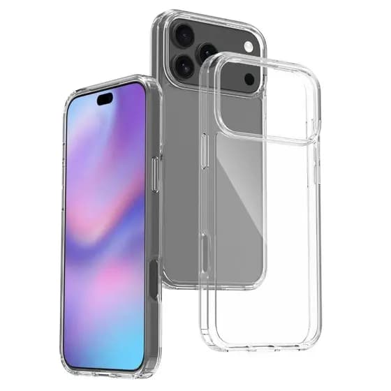 Capa Capinha Transparente e TPU Silicone Para iPhone 17 / 17 Air / 17 Pro / 17 Pro Max – Anti Arranhões e Resistente