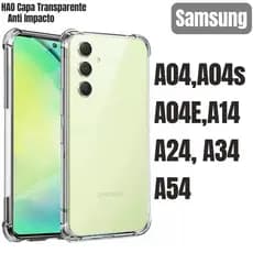 Capa Transparente Anti Impacto TPU  Para Samsung Galaxy A04 4G A04S A04E A14 A24 A34 A54 5G