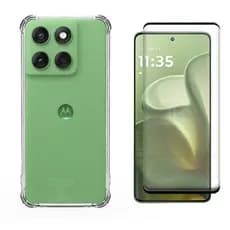 Kit Capa Case Capinha e Película 9D Ceramica Para Motorola Edge 60/ Edege 60 Fusion  5G - Phone Palace