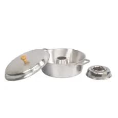 Forma de Bolo de Aluminio Fundido Batido Polido Com Tampa 24 ao 26