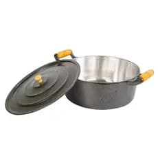 Caçarola Panela de Aluminio Fundido Batido Craqueado Tamanho 24