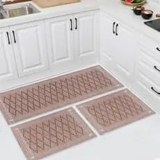 Jogo Cozinha Tapete Passadeira 3 peças Safira Algodão