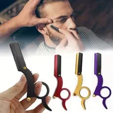Navalhete Profissional De Barbeiro Navalha De Dedo ergonomico - Dourado Roxo Preto Vermelho
