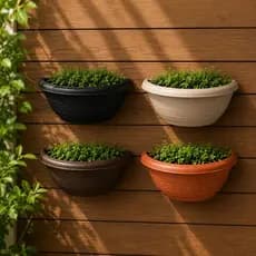 Vaso Greco Parede Meia Lua Plantas 5 Litros Plástico Reforçado Decoração Casa Apartamento Jardim
