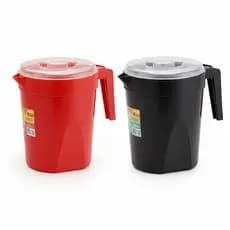 Kit 2 Jarras 4 Litros Colorida Tampa Transparente Suco Resistente Bonita Restaurante Escola Alça