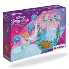 Jogo Xalingo Quebra-Cabeça Cinderela 60 Peças Disney Interativo Diversão Menina Educativo