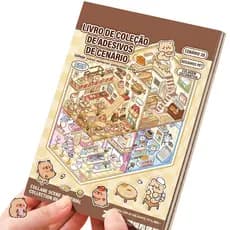 Caderno Adesivos 3D Brinquedo Educativo Presente Criança 20 Cenas 50 Páginas Sem Tela DIY Portátil Modelos A/B Adesivo