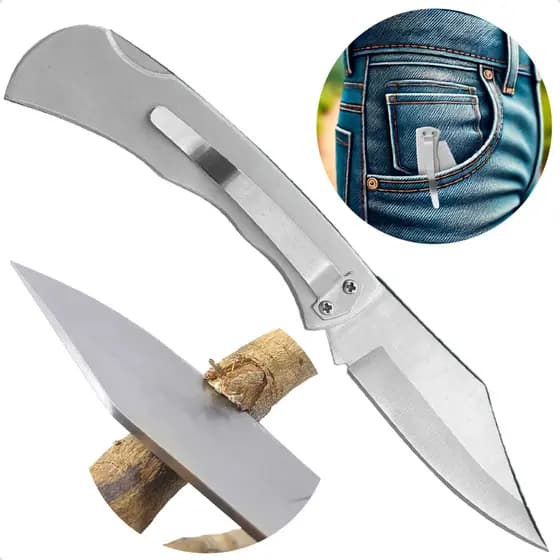 Canivete Estilo Zebu Aço Inox com Trava e Clip de Bolso Não Enferruja Durável Qualidade Premium
