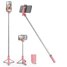 Tripé Selfie Stick Extensível com Controle Remoto Sem Fio para Grupos de Selfies e Streaming ao Vivo stick 0.7M comprime