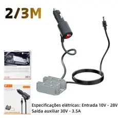 Carregador Starlink Mini Para Carro Adaptador DC 30V 3.5A Cabo 3M Conversor Veicular Plug Play 10-28V