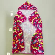 Toalha de Banho Bebê Tecido Soft Fleece Forrada em Fralda 100% Algodão com Capuz ESTAMPAS E CORES SORTIDAS