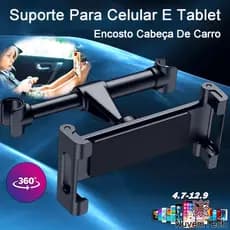 Suporte Veicular Para Celular Banco Traseiro 360 Graus Giratória Suporte De Tablet