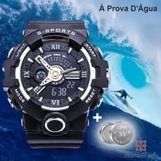 Relógio De Pulso Masculino A Prova D Água Original Relógio Eletrônico Digital Esportivo Cronômetro