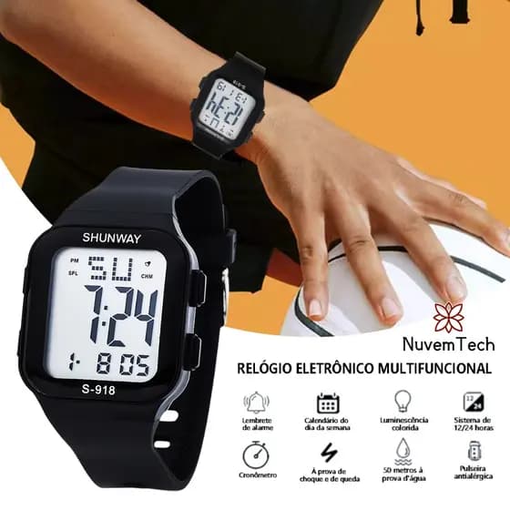 Relógio Masculino Digital A Prova D Água Original Relógio Eletrônico Esportivo Cronômetro