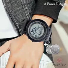 Relógio Digital Masculino A Prova D Água Original Relógio Eletrônico De Pulso Esportivo Redondo Moda Com Cronômetro