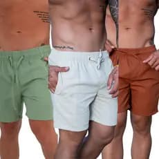 Short Linho Básico Masculino Premium Qualidade Casual Bermuda Mauricinho Calção Alfaiataria promoção