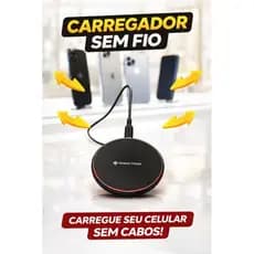 Carregador De Celular Android e iOS e Power Bank Turbo Wireless Por Indução WR-22!