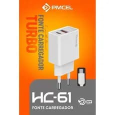 Fonte Carregador Turbo 40W HC-61 Com 2 entradas tipo C e USB!