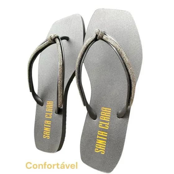 Sandália Rasteirinha Feminina Chinelo Com Strass Que Brilha Muito.
