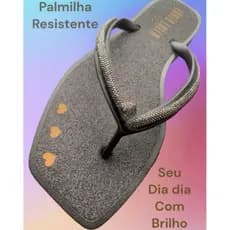 Lançamento Muito Brilho Chinelo Rasteirinha Gliter Tendência