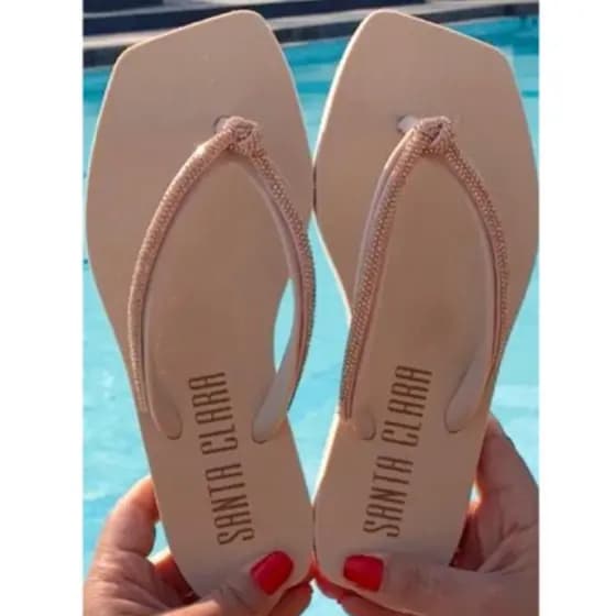 Sandália Rasteirinha Chinelo Feminino Strass Brilho.